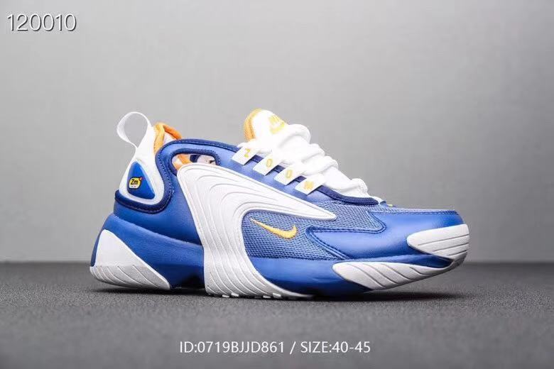 New Nike M2K Tekno White Blue Yellow Shoes